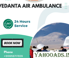 Hire Vedanta Air Ambulance Service in Bangalore with  Modern ICU Setup